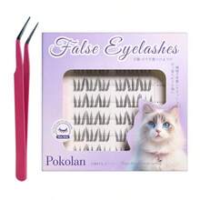 Pokolan 子猫 36束入り つけまつげ 部分つけまつげ つけま のり不要つけまつ毛 グルー不要 接着剤不要 1秒マツエク ノリ不要 部分用 超軽量 人気 可愛い 落ちにくい 粘着力強い 3Ｄつけまつげ 立体感 初心者向け 束感 - 写真の通り - チェックする 1