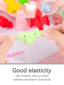 1/6/12pcs Christmas Decoration Mochi Squeeze Toys, Cute Anime Squeeze Stress Relief Ball, Party & Birthday Gift - Random Style - View 6