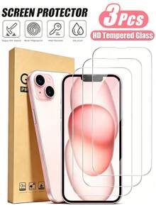 3片裝全螢幕鋼化玻璃螢幕保護貼，全螢幕保護，相容 iPhone 17、17 Pro Max、17 Pro、17 Air、16、15、14、13、12、11 Pro Max、XS、X、XR、16、15、14 Plus、12、13 Mini 及其他機型。透明螢幕保護貼，防水、防摔、防刮、耐磨、防指紋，日常辦公與居家手機使用的必備螢幕保護配件。 - 無色 - 查看 13