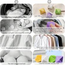 4 paquetes de bolas antiestáticas reutilizables para la lavadora, bolas agitadoras cúbicas para suavizante de telas, con textura para evitar enredos y mejorar la limpieza - Bolas de lavandería premium - Ver 5