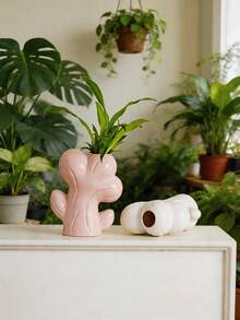 1 vază creativă pentru flori, stil drăguț și rafinat, modele multiple, obiecte artizanale din ceramică, potrivite pentru grădină, pervaz, decor de masă, sufragerie, ideale pentru aniversare, cadouri de sărbători, perfecte pentru prieteni și familie, alegerea ideală pentru decorațiuni de sărbători. - Multicolor - Vizualizare 11
