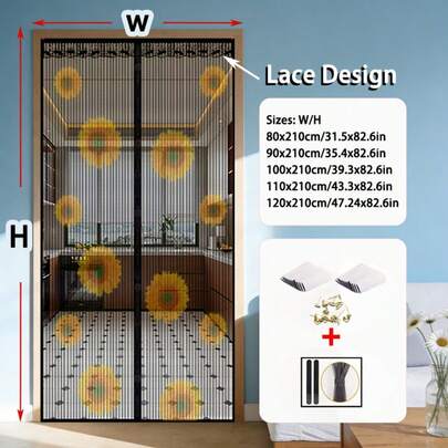 Cửa lưới từ tính, thoáng khí, chống muỗi, thiết kế mùa hè mới, lắp đặt dễ dàng không cần khoan, thân thiện với da và bền, dễ vệ sinh, thích hợp sử dụng trong nhà.