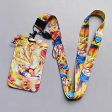 2-In-1 Detachable Lanyard Necklace With Retractable Phone Strap & Card Holder, Creative Slide Cover Card Case For Student ID/Access Card - Multicolor - View 17