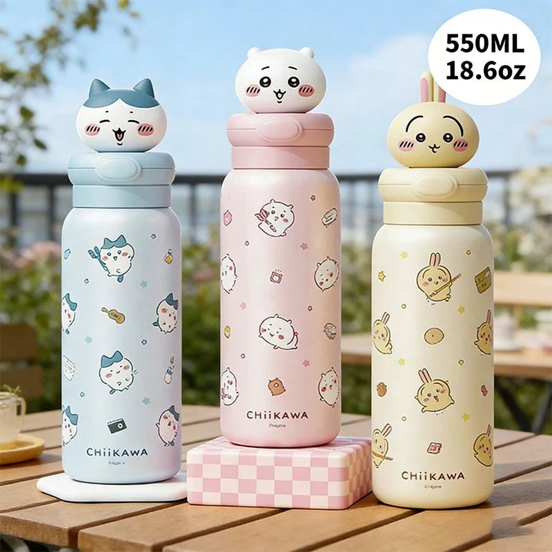 Miniso 1个Ciikawaga便携式保温杯 - 304不锈钢内胆,防漏设计,适合学生和上班族使用,轻便桌面水杯 - 彩色 - 查看 1