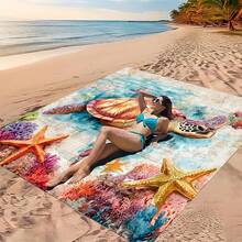 1 pieza Alfombra de playa con estampado de tortuga marina, alfombra de playa extra grande, ligera y duradera. Ideal para viajes, campamentos y picnics. Tamaño extra grande para adultos. Muy adecuada para playas y aventuras al aire libre Esterilla de picnic - estilo5 - Ver 9
