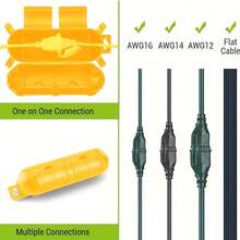 Cubierta impermeable para enchufe de cable de extensión para uso en exteriores, adecuada para uso en interiores y exteriores, excelente para luces navideñas, decoraciones inflables, herramientas eléctricas y ventiladores, con sellado impermeable y diseño de protección para todo tipo de clima - Multicolor - Ver 6
