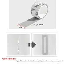 Window Screen Repair Tape (2" Width * 80" Length), High Adhesion Fiberglass Screen Repair Tape, Self-Adhesive Mesh Patch For Fixing Holes & Tears On Door & Window Screens, Pet Cage Net Repair, Strong Durable Stickers For Home Daily Use (White) - A - View 6