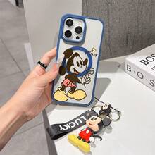 This Disney Mickey Mouse Pattern Lanyard Phone Case Features A Strong Magnetic Closure And Full Coverage Of Acrylic And TPU Material. It's Shockproof, Lightweight, And Suitable For IPhone17/16/11/13/15/15 Plus/15 Pro/15 Pro Max/12/14 Pro Max/11 Pro Max/12 Pro/12 Pro Max/13. It's A Popular Birthday Gift, Business Gift, Durable, Stain-Resistant, And Fingerprint-Resistant New Phone Case For Men And Women. It Also Includes A Mickey Mouse Phone Case And Mickey Mouse Doll Bracelet. Compatible With SamsungGalaxy S20, S21, S22, S23, And S24 Series. It's The Perfect Gift For Friends And Family. This Stylish Phone Case Is Fun, Lightweight, And Durable. IPhone17 Pro Max Phone Case, Minnie Phone Case. - Hồng - Xem 6