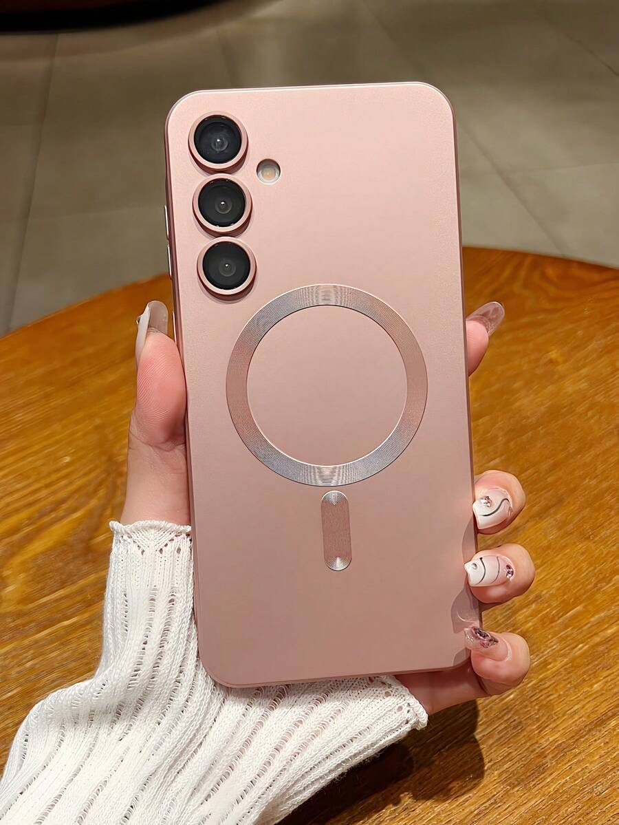 新款玫瑰金手机壳，适用于三星 Galaxy S25/24/23/22/21 Ultra，防摔磁性金属漆 TPU 软壳 - 玫瑰金 - 查看 1