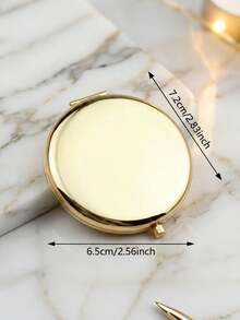 Custom Engraved Mini Makeup Mirror - Elegant Stainless Steel Material, Personalized Pocket Makeup Mirror With Magnification Function, Suitable For Bridesmaids Or Christmas Gifts - Multicolor - View 8