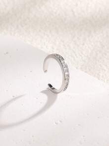 Bộ 4 chiếc nhẫn hở ngón chân thời trang nữ đính đá Zirconia, có thể điều chỉnh kích cỡ, phù hợp cho đi biển, dự tiệc và trang phục thường ngày. - Bộ 4 vòng chân - Xem 3