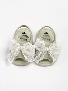 Sandali estivi con suola morbida per neonati/bambini piccoli, unisex, scarpe piatte da cerimonia, ciabatte da spiaggia, scarpe pre-camminatore per neonati - Verde - Visualizzare 9