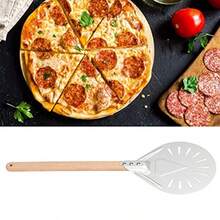 Round Perforated Pizza Shell With Long Detachable Handle, Non-Slip Pizza Making Tools, 8in - As Pic - View 6