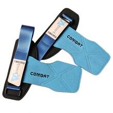1 Pair YUAO Fitness Gloves, Anti-Slip Durable Lifting Straps + Hook And Loop Material, Wrist Support To Prevent Calluses, Suitable For Pull-Ups, Rowing, Strength Training - Biru - View 2