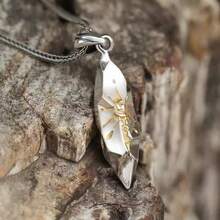 男士复古太阳符号吊坠项链，许愿石几何形状吊坠项链，男士哥特街头风项链 - 男士生日礼物，珠宝 - 彩色 - 查看 3