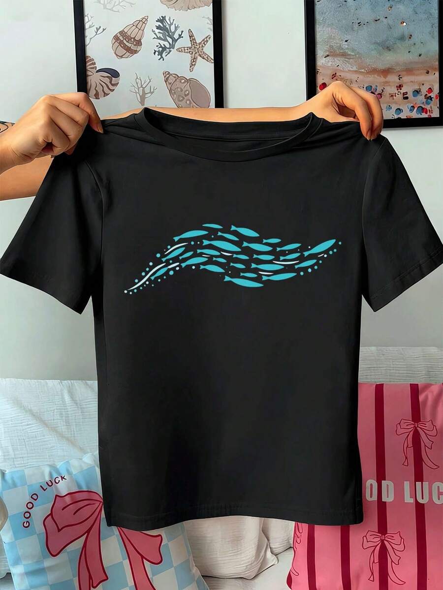 Women T-Shirts - Black - View 1