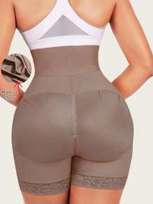 1pc Butt Lifting & Shaping Bodysuit, Women Tummy Control Panty With Hook & Zipper - Purple - View 4