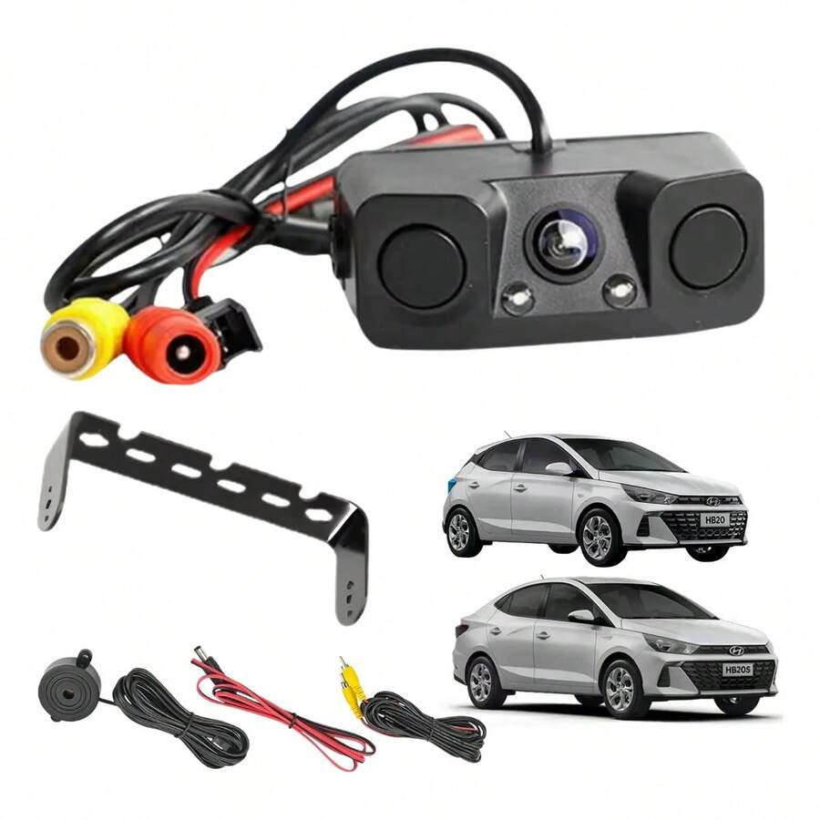 Kit Instalação Câmera Hb20 2023 2024 Câmera Ré Com Sensor - A - Visão 1