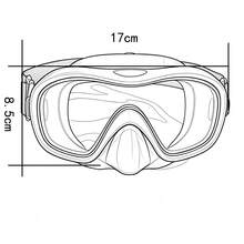 Máscara de buceo sin marco ajustable con protección nasal, equipo de deportes acuáticos - Multicolor - Ver 3