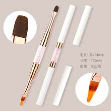 Cọ và thìa quét gel móng tay màu đen 2 trong 1, dụng cụ thoa gel UV, dụng cụ làm móng nghệ thuật - Màu Hồng  Dưa hấu - Xem 7