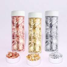 Edible Gold Foil, Gold Foil Cake Decorations, Cooking & Baking Chocolate Decor, Nail Art, Cosmetics, Handicrafts - Multicolor - View 13