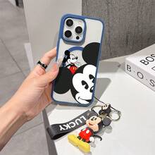 This Disney Mickey Mouse Pattern Lanyard Phone Case Features A Strong Magnetic Closure And Full Coverage Of Acrylic And TPU Material. It's Shockproof, Lightweight, And Suitable For IPhone17/16/11/13/15/15 Plus/15 Pro/15 Pro Max/12/14 Pro Max/11 Pro Max/12 Pro/12 Pro Max/13. It's A Popular Birthday Gift, Business Gift, Durable, Stain-Resistant, And Fingerprint-Resistant New Phone Case For Men And Women. It Also Includes A Mickey Mouse Phone Case And Mickey Mouse Doll Bracelet. Compatible With SamsungGalaxy S20, S21, S22, S23, And S24 Series. It's The Perfect Gift For Friends And Family. This Stylish Phone Case Is Fun, Lightweight, And Durable. IPhone17 Pro Max Phone Case, Minnie Phone Case. - Trong sáng - Xem 6