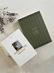 2 piezas Libros decorativos con temática costera y estilo INS, decoración minimalista moderna para mesa de centro de sala de estar, estilo japonés de bosque para decoración del hogar y oficina, accesorios de fotografía - multicolor - Ver 6