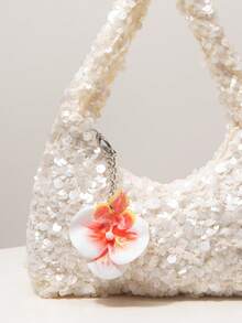 Sequin Shoulder Bag, Elegant Ladies Handbag, Dress Accessories, Wedding Items, Gift For Women (Random Pattern) - Champagne - View 4