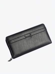 HOVI'S Kaidu Qi Men's Large Capacity Card Holder, Made Of PU Leather, With Zipper And Wrist Strap, Can Hold Phone + 10 Cards + Cash, Size 19.5x10.5cm Multi-Function Storage Pouch (Brown) - Black - View 5