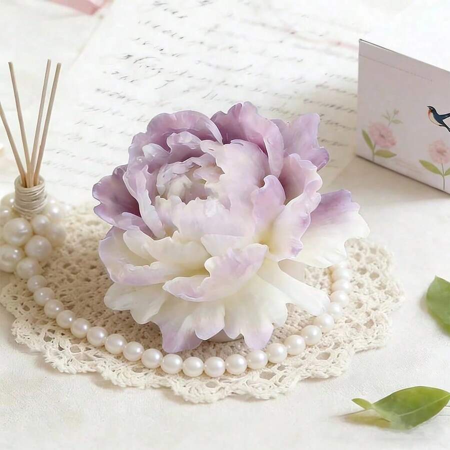 1个牡丹花硅胶模具,树脂模具,珠宝制作工具,适用于家居装饰、饰品、胸针、手工皂、树脂杯垫、蜡烛配件等,是春季、情人节、父亲节、母亲节、感恩节、生日礼物DIY模具的理想之选。 - 透明 - 查看 1