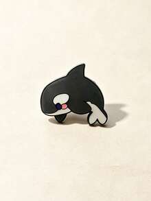 1pc Cute Cartoon Orca Brooch, Unique Design, Dynamic & Playful Style, Suitable For Gift Or Personal Use Gifts For Mother, Father, Graduation, And Teacher - Multicolor - View 1