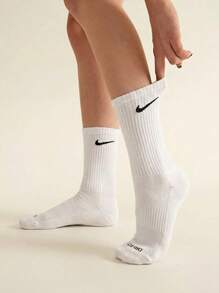 paquete de 6 pares de calcetines de media altura Nike Dri-Fit - Blanco - Ver 1