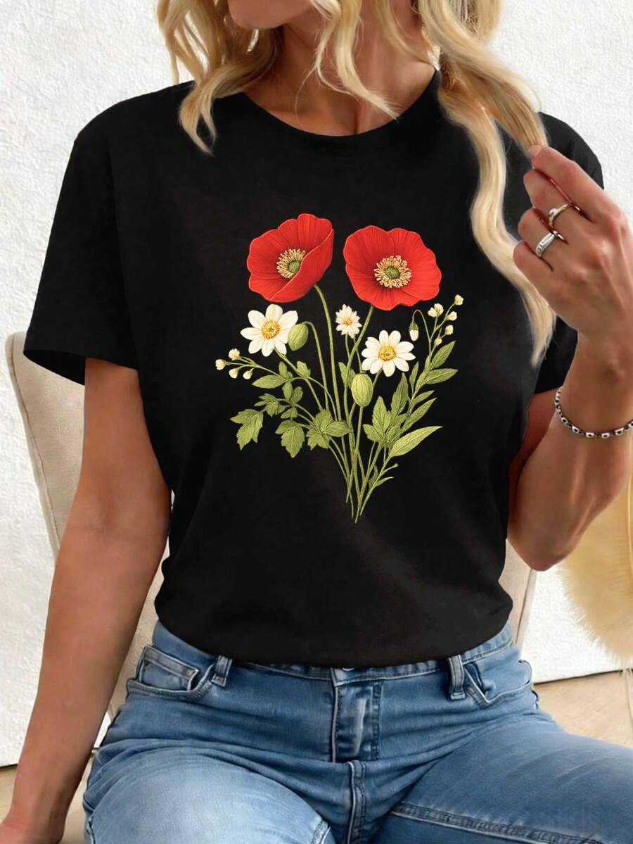 Women T-Shirts - Black - View 1
