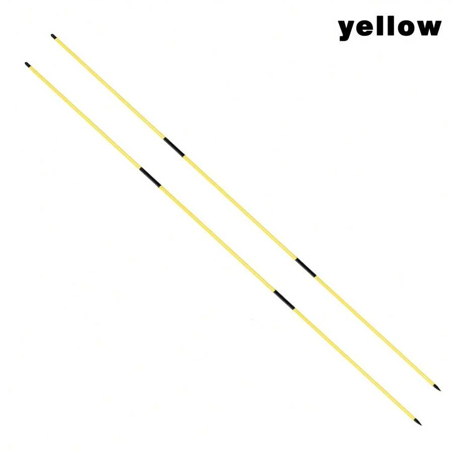Palo de alineación de golf, ayuda de entrenamiento de golf para apuntar, hacer putts, corrección de postura, barra de práctica de golf - Amarillo - Ver 1