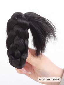 女用合成髮夾亂髮髻髮圈 棕色髮髻甜甜圈墊 抓夾 雞頭髮花苞頭 髮接片 - 彩色 - 查看 2