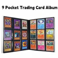 Trading Cards Album Folder 360 Pockets Card Binder Holder Game Card Sleeves Case - Black - View 10