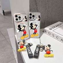 This Disney Mickey Mouse Pattern Lanyard Phone Case Features A Strong Magnetic Closure And Full Coverage Of Acrylic And TPU Material. It's Shockproof, Lightweight, And Suitable For IPhone17/16/11/13/15/15 Plus/15 Pro/15 Pro Max/12/14 Pro Max/11 Pro Max/12 Pro/12 Pro Max/13. It's A Popular Birthday Gift, Business Gift, Durable, Stain-Resistant, And Fingerprint-Resistant New Phone Case For Men And Women. It Also Includes A Mickey Mouse Phone Case And Mickey Mouse Doll Bracelet. Compatible With SamsungGalaxy S20, S21, S22, S23, And S24 Series. It's The Perfect Gift For Friends And Family. This Stylish Phone Case Is Fun, Lightweight, And Durable. IPhone17 Pro Max Phone Case, Minnie Phone Case. - 無色 - 查看 8