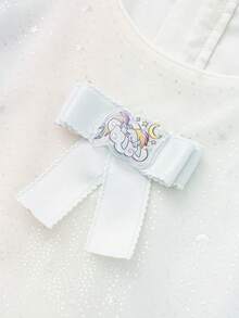 Balabala Đầm voan My Little Pony cho bé gái, đầm công chúa mùa hè 2026, đầm dự tiệc in hình hoạt hình, đầm sinh nhật, đầm chống nắng dễ thương bằng vải lưới. - tông màu xanh - Xem 6