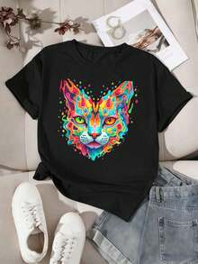 Women T-Shirts - Black - View 2
