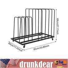 gladney 9-Compartment Rolling Canvas Drying Rack With Removable U-Shaped Columns, 4 Universal Wheels (2 Lockable), Iron High-Temp Bake Finish, Portable Studio Organizer - Default - View 4