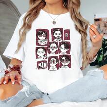 B TS Cute 2.0 Shirt, Bangtanboys Members T-Shirt, Kp Op Fan Gift, Arirang World Tour 2026 Tee, Gift For Men Women - 白色 - 查看 1