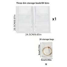 1pc Plastic Transparent Dust-Proof 84/160 Grid Anti-Oxidation Jewelry Accessory Storage Bag/Organizer - Clear - View 13