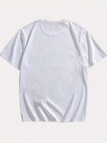 Men's "Fishing Is My Hobby" T-Shirt - Breathable Summer Outdoor Wear with Fishing Rod & Fish Print, Sweat-Wicking Comfortable Casual Round Neck Tee Su - Bianco - Visualizzare 2
