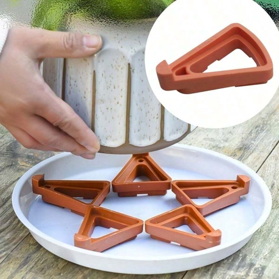 5 piezas/3 piezas Almohadillas para macetas, soportes para macetas, adecuados para macetas de interior y exterior, fáciles de instalar, promueven el crecimiento de las plantas, base de soporte móvil, elevan las macetas, base ligera, soporte de maceta invisible, esterilla antirroturas y transpirable, bandeja de maceta antideslizante, adecuado para jardín, césped, terraza, jardinería, decoración del hogar, plantas en maceta, adecuado como regalo para mujeres y hombres