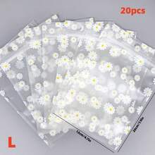 200 piezas Bolsas de embalaje de regalo transparentes gruesas con patrón floral, autosellantes, adecuadas para regalos de vacaciones, cumpleaños, bodas, almacenamiento diario, bolsas de plástico resellables reutilizables - Bolsas de embalaje - Ver 10