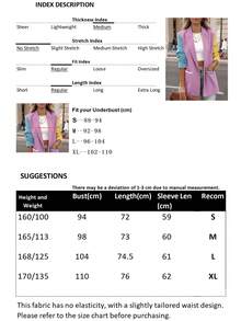 Women's Lapel Neck Loose Commuting Color-Blocking Casual Long Sleeve Blazer Jacket Spring - Mauve Purple - View 3