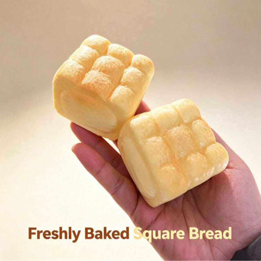 2026 New Bestselling Slow Rebound Squishy Toy, 9-Slot Mini Bread Squeeze Toy, Sensory Toy To Relieve Stress And Anxiety, Soft And Squishy Texture, Handheld Desktop Toy, Birthday/Easter Gift, Squishie - Multicolor - View 1