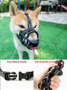 1PC Durable And Sturdy Dog Muzzle, Effectively Prevents Barking And Foraging. Made Of Soft High-Quality Material, Suitable For Small, Medium To Large Dogs. Anti-Bite, Anti-Harassment, Multiple Sizes Available, Ideal Pet Muzzle Protection - Multicolor - View 3