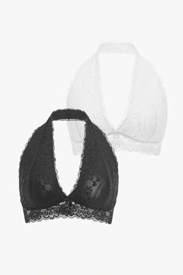 Bisouelle 2 Set di reggiseno con sottoseno in pizzo floreale