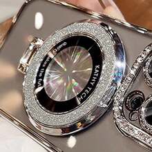 Sparkling Pink Phone Holder With Goddess Temperament, High-End Stretchable Magnetic Folding Creative Phone Holder, Luxurious Rhinestone Sparkling Holder Suitable For Lazy Desktop Holders Of All Kinds Of Phones - Multicolor - View 3